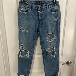 Abercrombie & Fitch Light Blue Boyfriend Jeans